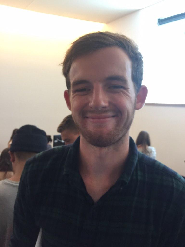 LachlanWinzer's tweet photo. #utsjournalism Bryce literally rolled to class today as he lives on campus! http://t.co/QRQLdS45XA