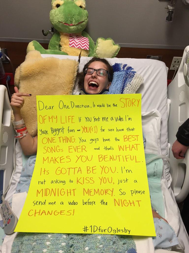 kelseyknorr2's tweet image. Kathleen was in a horrible sledding accident, let's see her smile with a video from you! #1DForOglesby @onedirection