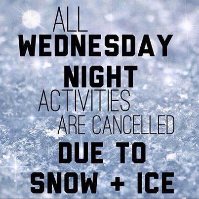 No church activities Wednesday evening!