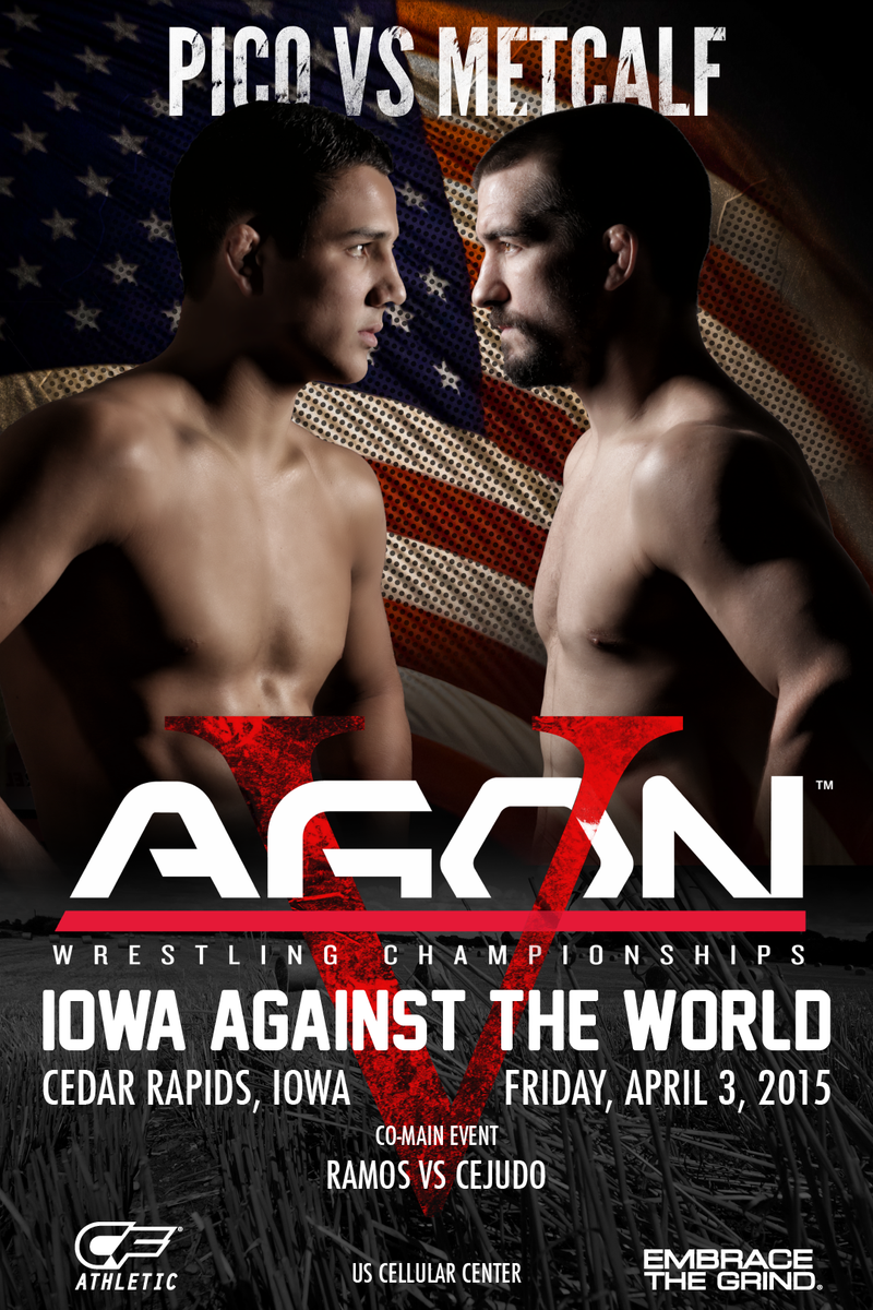 AgonWC's tweet image. IT IS OFFICIAL #AGONV April 3, 2015 @AaronPicoUSA @BHMetcalf @T_Ram133 @HenryCejudo #IowaAgainstTheWorld