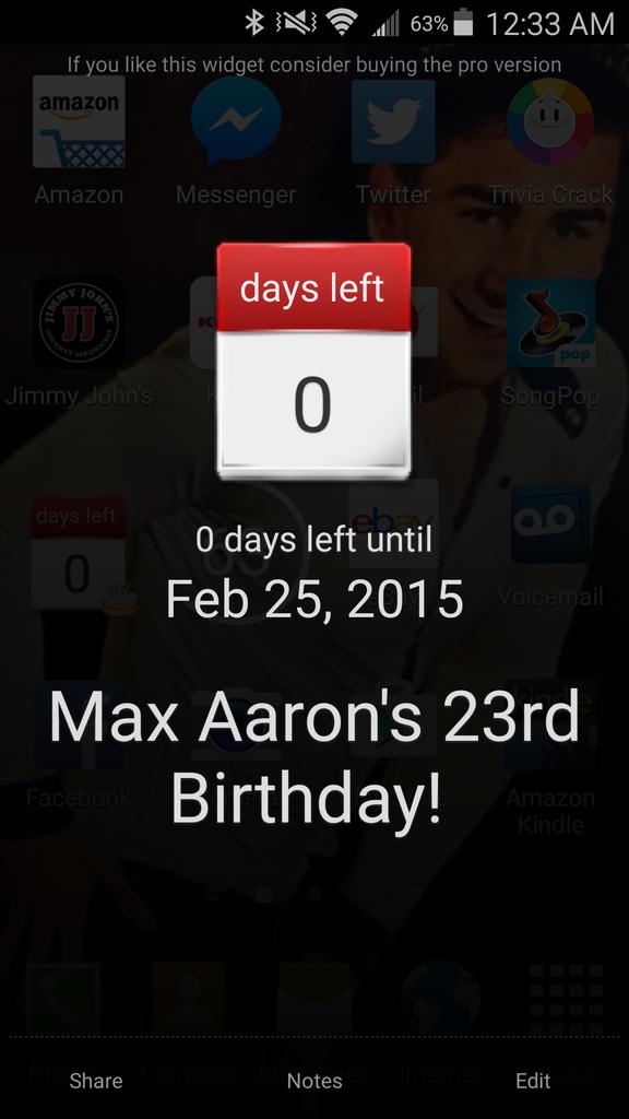  Happy 23rd Birthday Max Aaron! 