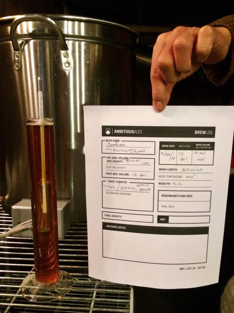 Using our custom designed brew log for a special Santana Surfeza to welcome back #klauss from Australia! #craftbeer
