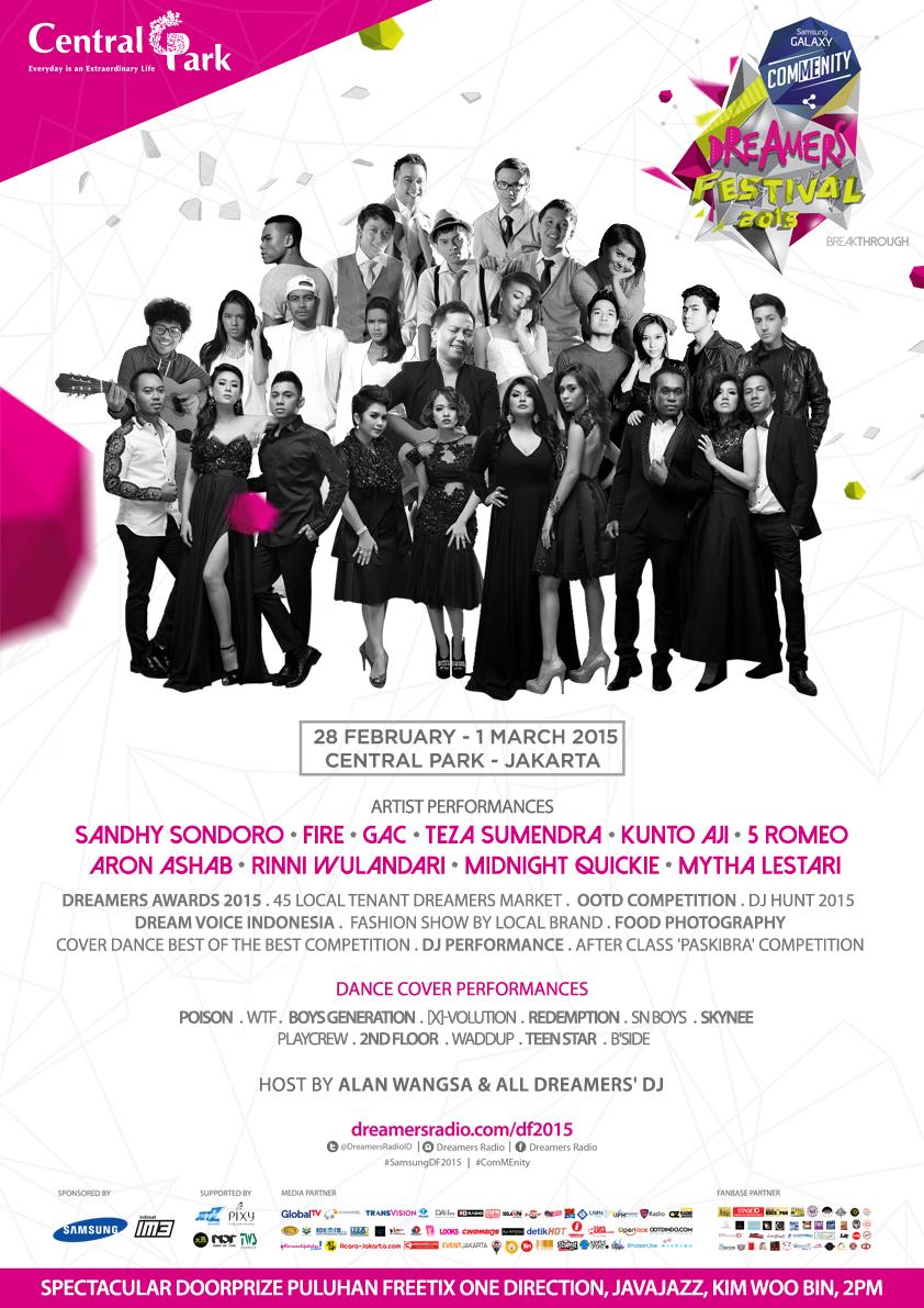 Jam on stage kita di Central Park 1 Maret 2015 ralat yah, jadinya jam 4 sore :) #SamsungDF2015