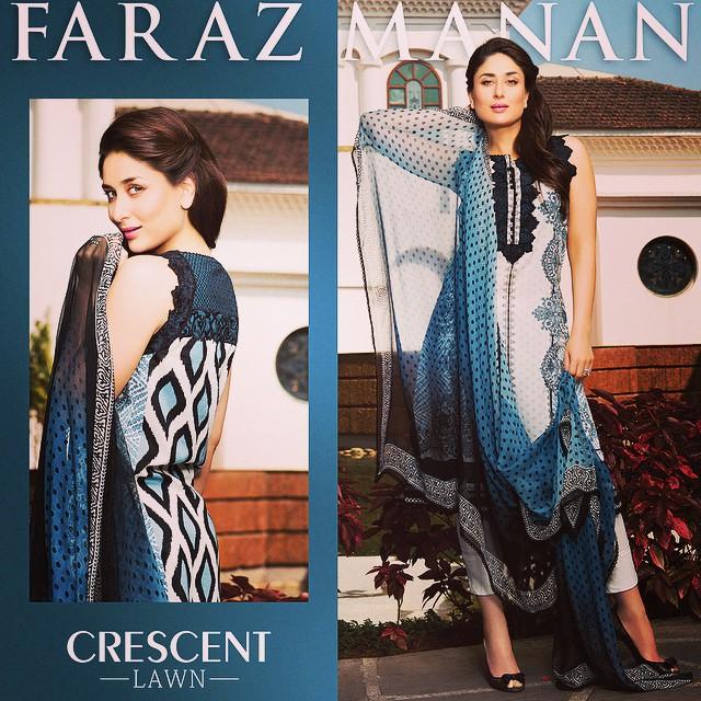 Kareena Kapoor Fan Club on X: "Photo: New, Kareena Kapoor Khan for Faraz  Manan Crescent Lawn Collection http://t.co/yId4CSLDoX" / X