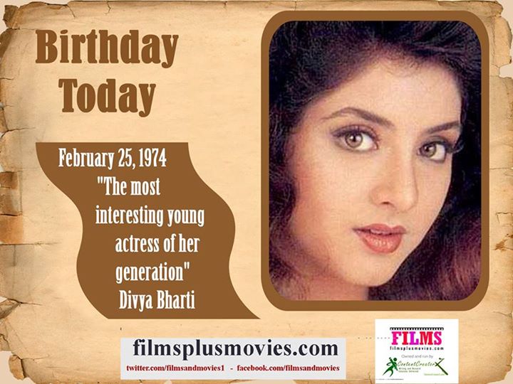 There was a time when I loved Divya Bharti for her child like smile and round face. Happy birthday. 