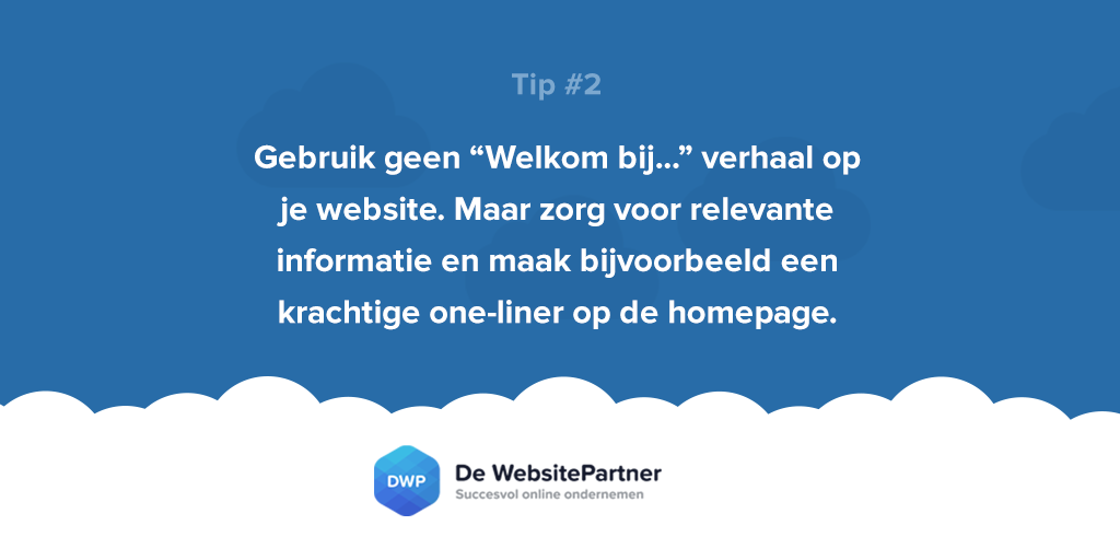 dwp_nl's tweet photo. Zorg ervoor dat de bezoeker direct relevante informatie te zien krijgt wanneer deze de website bezoekt. #websitetips http://t.co/BQSjteCbKS