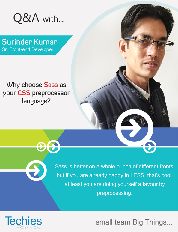 techiesindiainc's tweet image. Q&A Time! Our Sr. #FrontEndDeveloper explaining #SassCSS : bit.ly/1BREB17 #WednesdayWisdom #BiziTalk @SassCSS