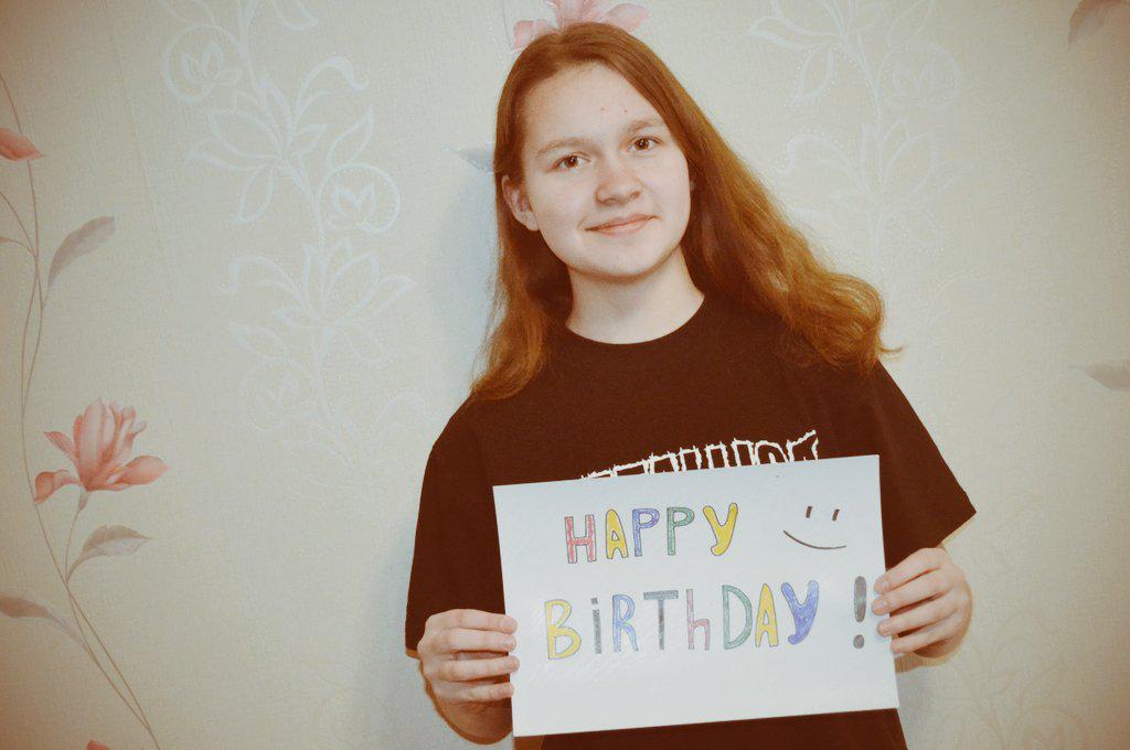   Happy Birthday! I wish you happiness and fulfillment of dream :) 