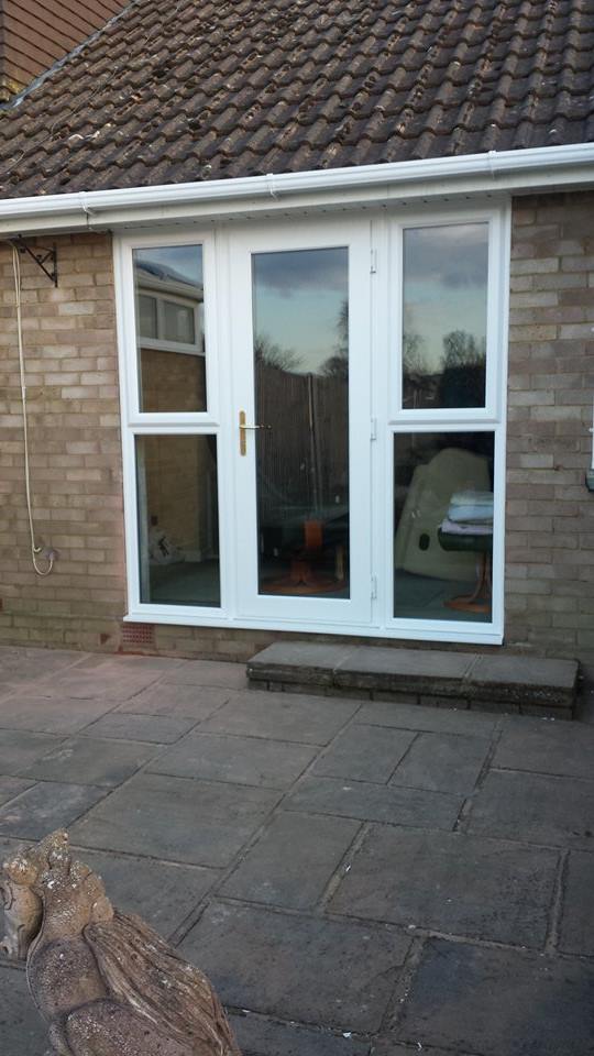 A lovely door and sidelights fitted by one of our teams! before and after!