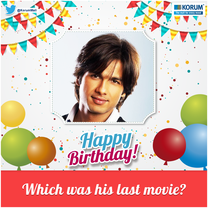 Happy Birthday Shahid Kapoor! Join in wishing the critically acclaimed actor a wonderful year ahead. 