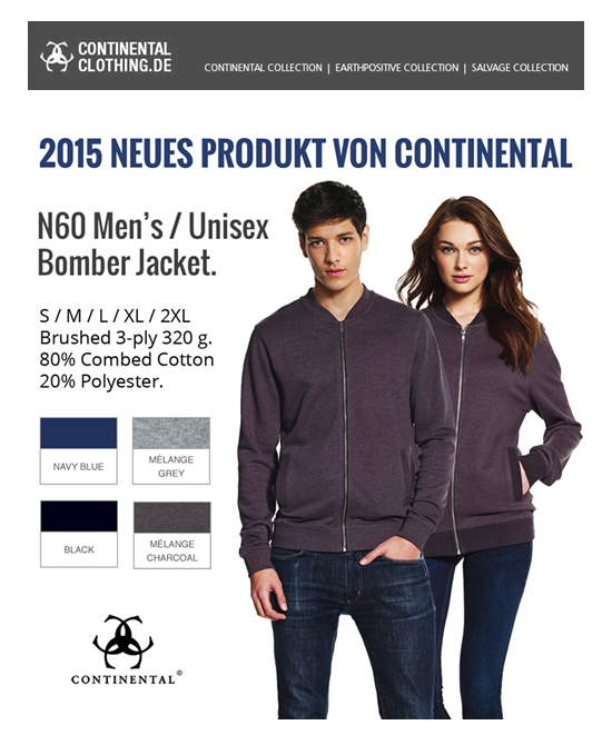continentalcc's tweet image. Jetzt lieferbar! Now in stock! New product from Continental Clothing.