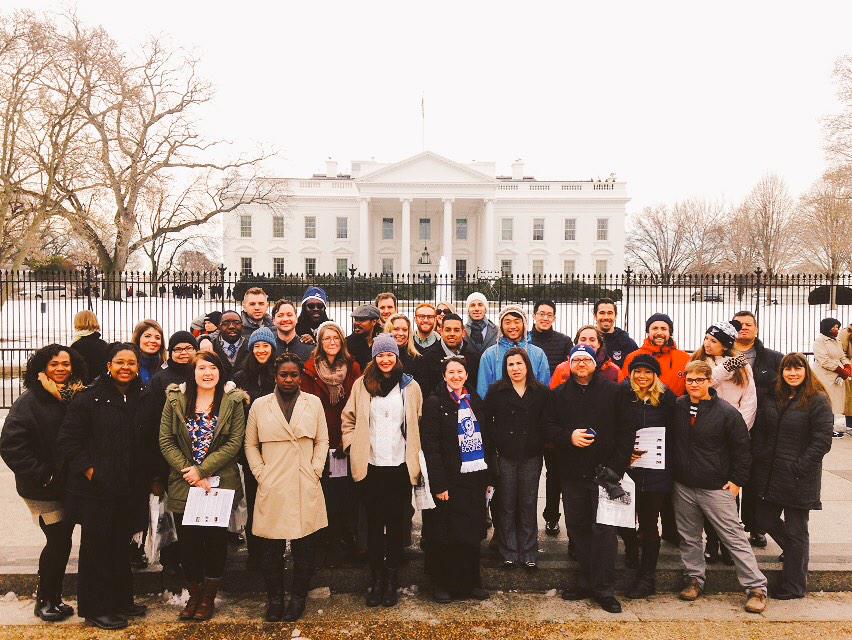 AmericaSCORES's tweet photo. 2015 America SCORES Program Retreat does the @WhiteHouse! #ASinDC #Freezing http://t.co/clMEaAmiZ9