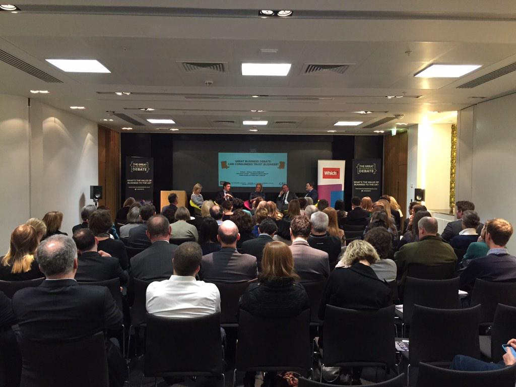 Great turnout for @bizdebate #ConsumerTrust debate