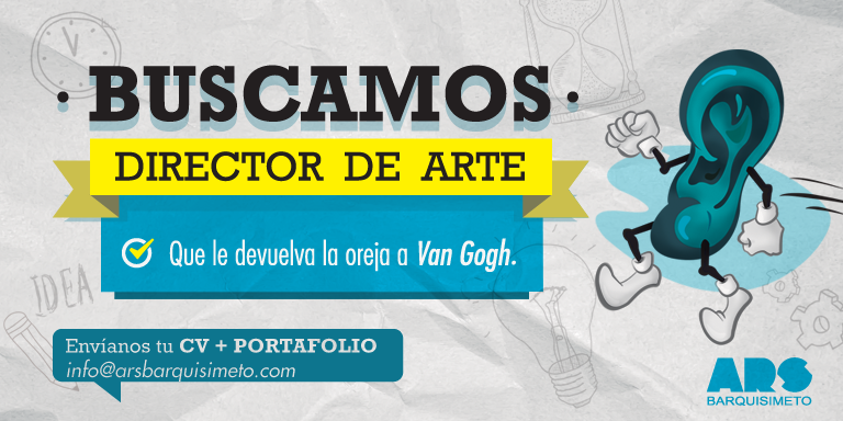 ArsBqto's tweet photo. #ChambaParaCreativos. Necesitamos un Director Creativo con muchas #IdeARS -> http://t.co/mwHS5IEasF