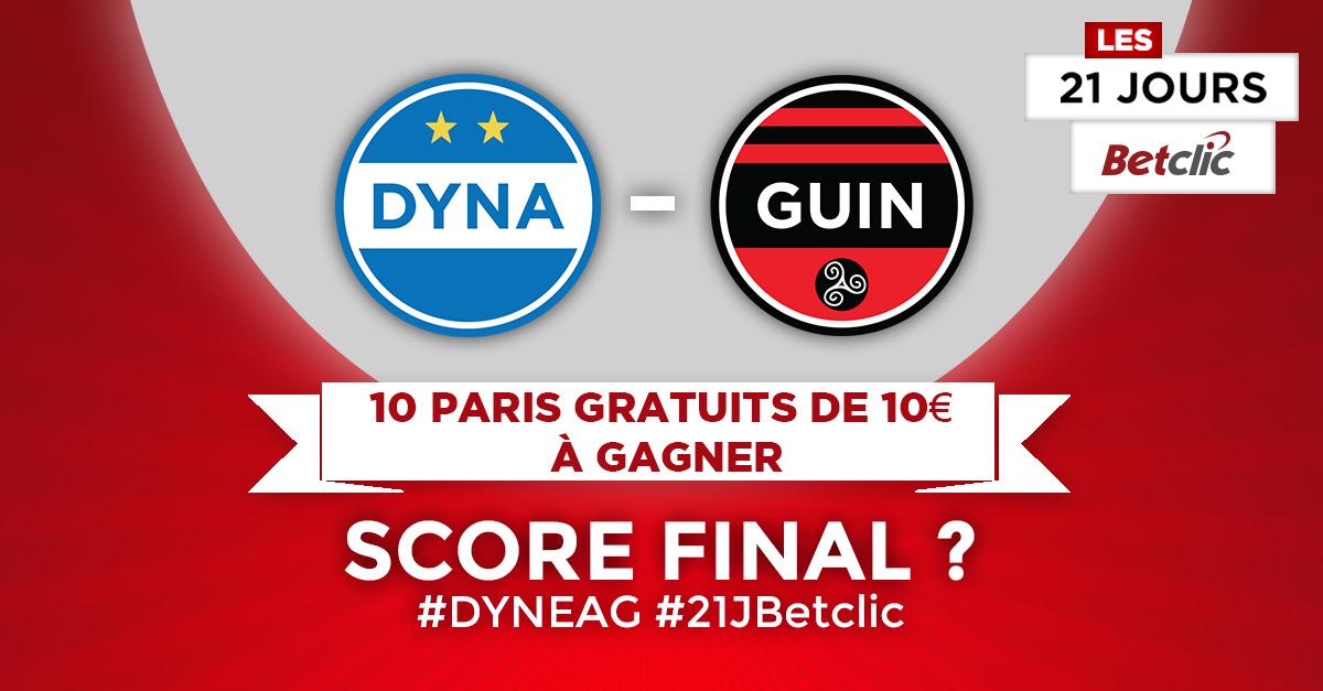 Betclic's tweet image. [#FreeBet] Quel sera le score final du match #DYNEAG ? RT + votre réponse accompagnée du hashtag #21JBetclic !