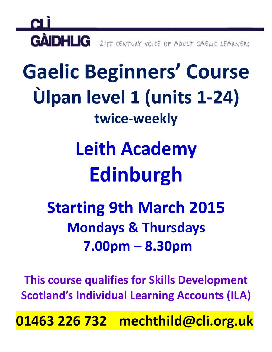 Cùrsa #Ùlpan (ìre 1) ann an Dùn Èideann 

Ùlpan course (level 1) in #Edinburgh 

#Gaidhlig #Gaelic