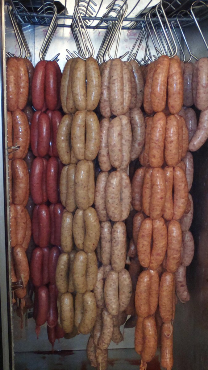 Sausages stuffed and hanging, get your orders in for free delivery on Friday (all bacon gone - sorry)