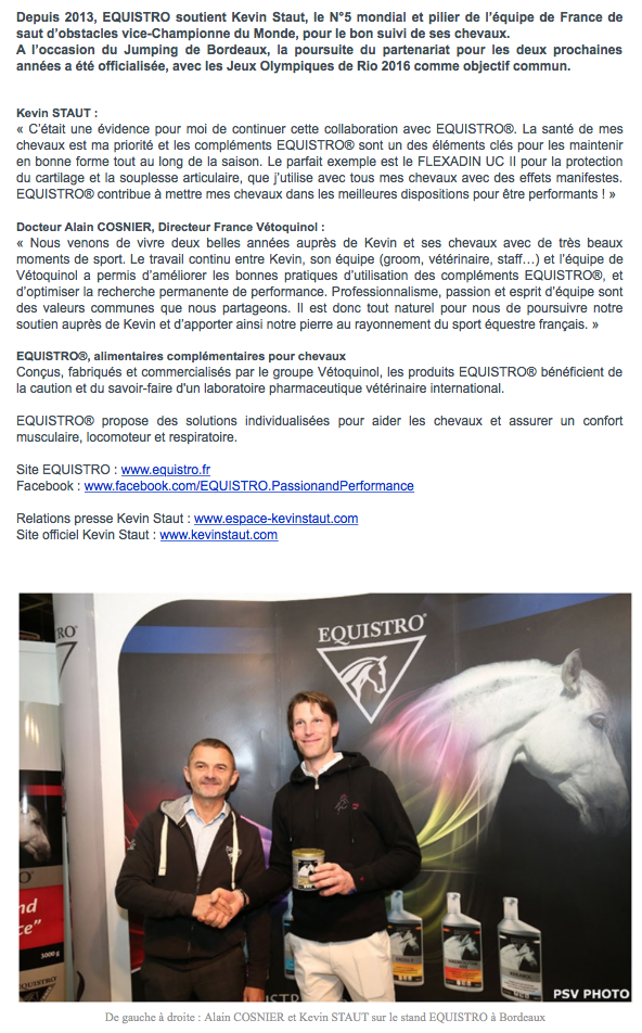 Zubial's tweet photo. Kevin #Staut, champion d'équitation, renouvelle sa confiance à Equistro, dispo sur Zubial.
http://t.co/N7wMlm7FlO http://t.co/tQUvndh4ts