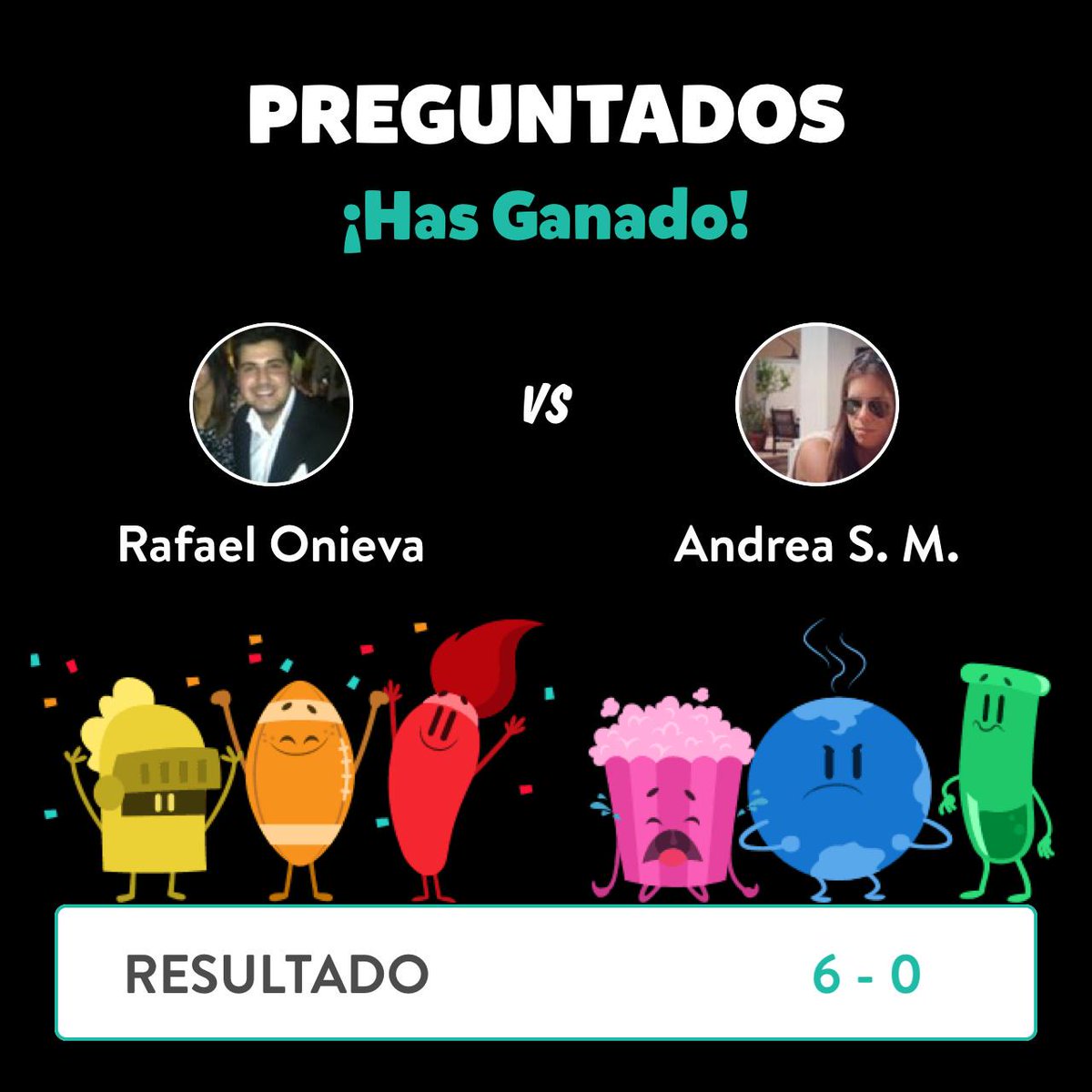 RafaOnieva's tweet photo. ¡Rafael Onieva ganó una partida contra Andrea S. M. en Preguntados! http://t.co/KWsyupSyuY http://t.co/MucgY0HV1m