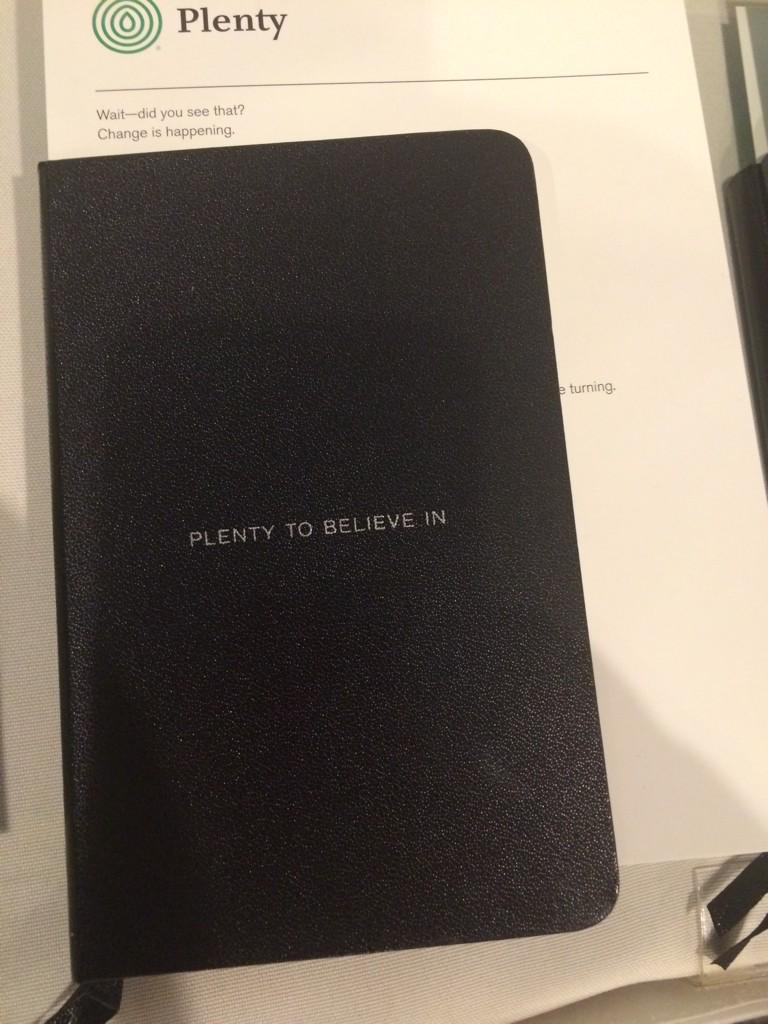 PlentyCo's tweet image. For a daily reminder that there's #PlentyToBelieveIn, visit the Plenty table at #P2P15. No strings, just inspiration.