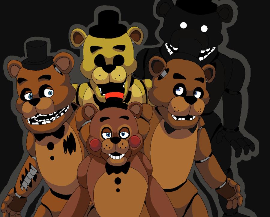 golden Freddy, shadow Freddy, Freddy