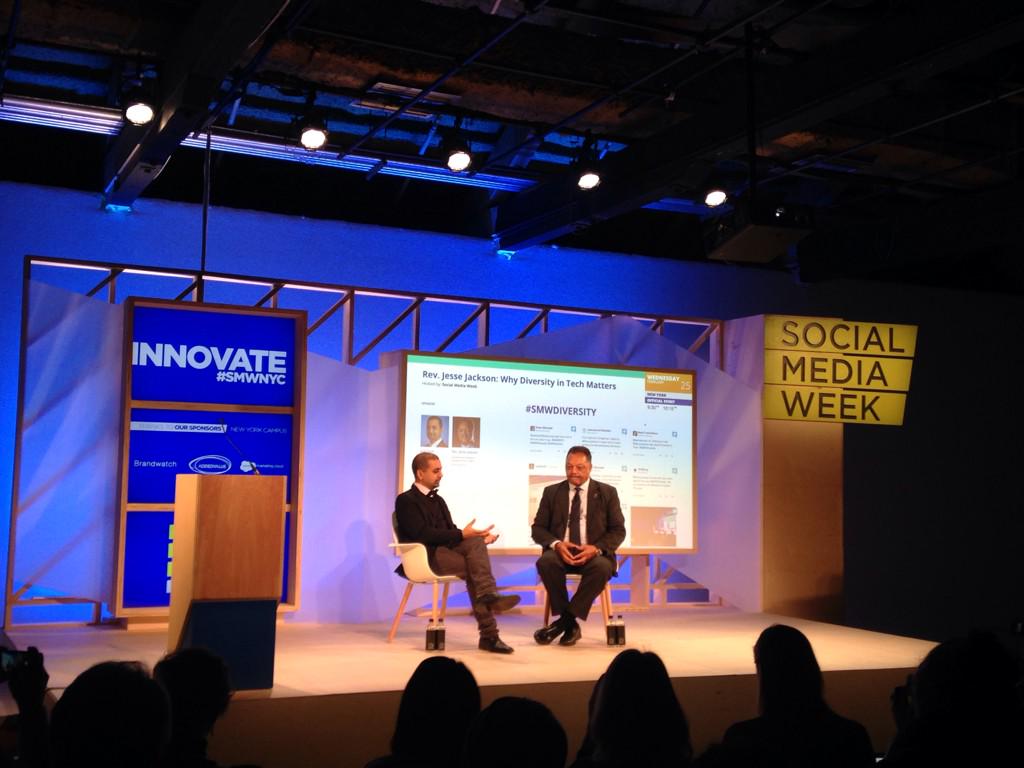 Wikiburg's tweet photo. "Why Diversity in Tech Matters" @RevJJackson #SMWDiversity #SMW15 http://t.co/MjvkZPu51I