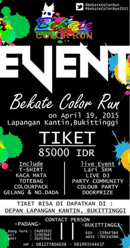 BekateColorrun's tweet photo. Yuk ikuttaaaan guys http://t.co/0relJJXWvS