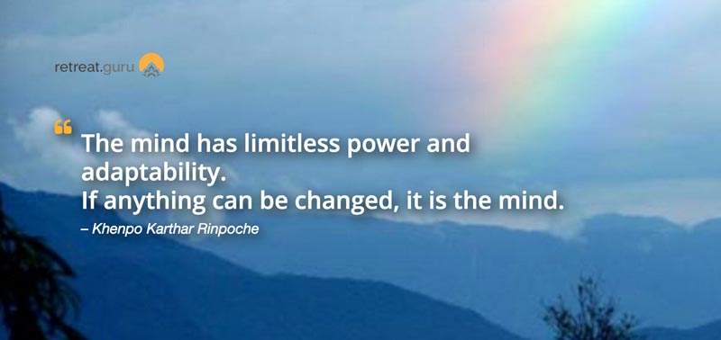 retreatguru's tweet image. The mind has limitless power and adaptability. 
If anything can be changed, it is the mind.

retreat.guru/events/2054