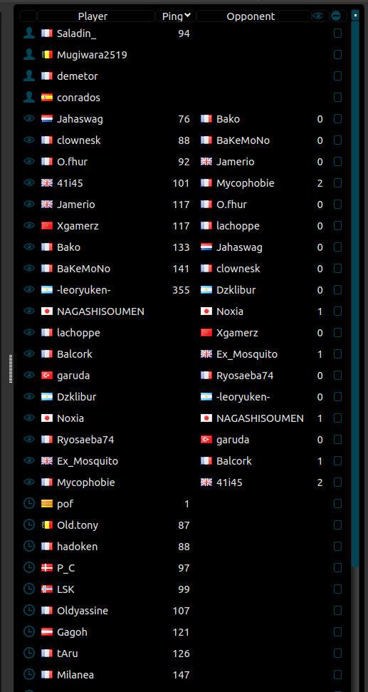 Sneak peak at upcoming fightcade feature: New column to view the number of spectators on each game!