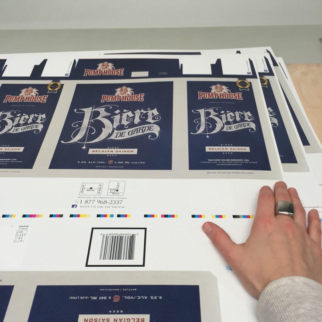Checking out the print job of our upcoming seasonal 6pack
#bieredegarde #embracethetaste