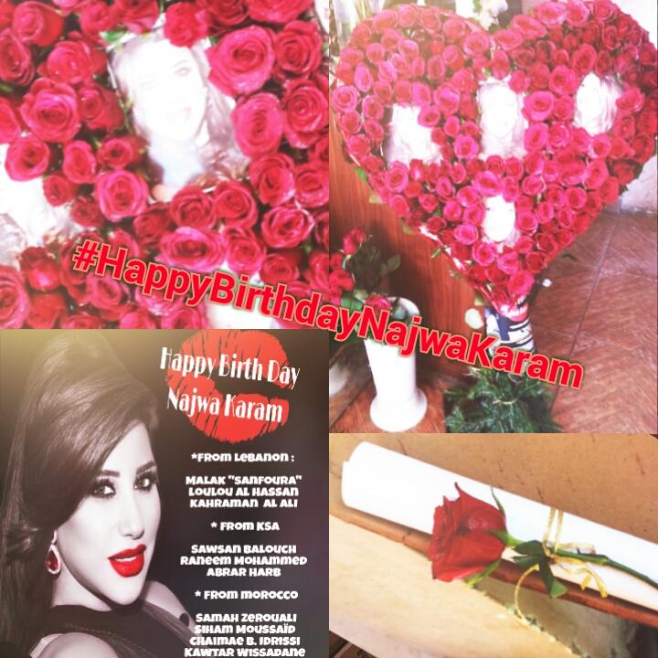  Happy birthday najwa karam 7abibet albe                         