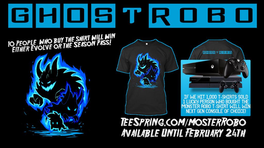 GhostRoboStyle's tweet photo. Its the Final Countdown!  Less than 12 hours to get your #MonsterRobo T-Shirt! http://t.co/GvBImuBlBp http://t.co/dzhHA1QCF7