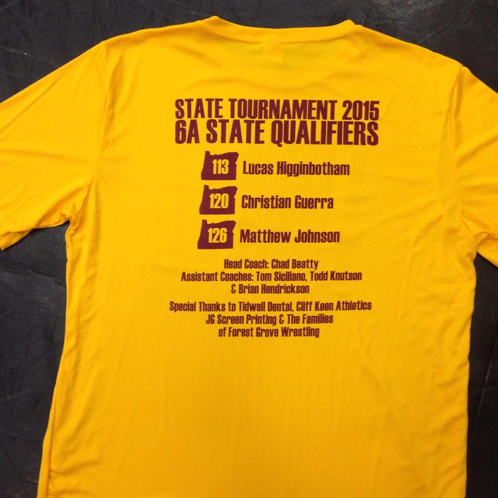 FGHSWrestling's tweet photo. 2015 STATE TOURNAMENT! Get your state shirts now! #2days #StateWR #opreps http://t.co/DHxw888Zen