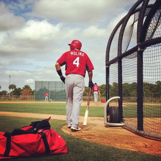 Cardinals's tweet photo. Yadi! Yadi! Yadi! #SpringTraining #STLCards @Yadimolina04 http://t.co/LyjymIVPDi