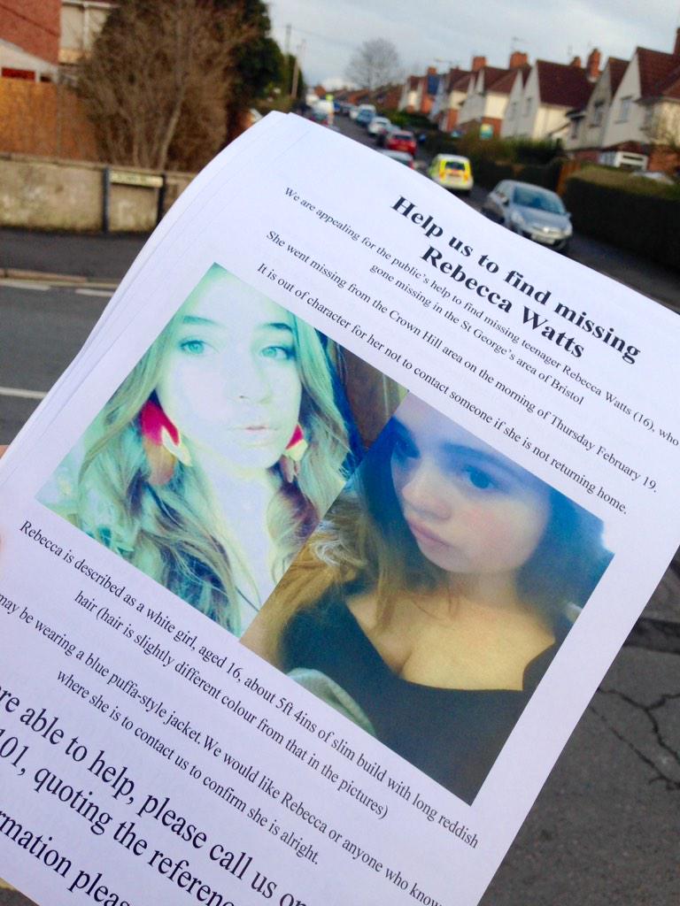 BBCRB's tweet image. Family and friends continue their own search for missing 16yr old Becky Watts in St George in Bristol. #findbecky