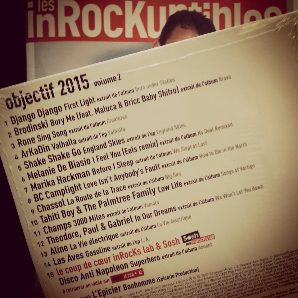 shakeshakego's tweet photo. 'England Skies' is on @lesinrocks compilation album out today! #Objectif2015 http://t.co/WjmRCtEzOK
