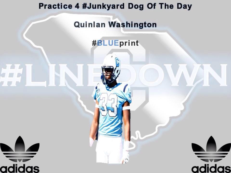 Q Dogg representing the OLBs as the Junkyard Dog 2 practices in a row! #LINEDOWN #COMPETE  #DefensiveTouchdowns