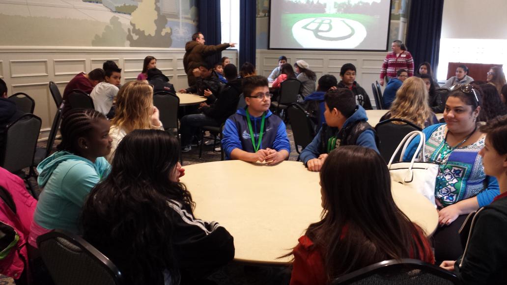 BillyjWill's tweet photo. @LHCTitan @eslinspire @WayneLAP @laplaza_indy @cloweshall our ENL #lhcgiants asking how to go to college @butleru http://t.co/sWeaJjzQY6