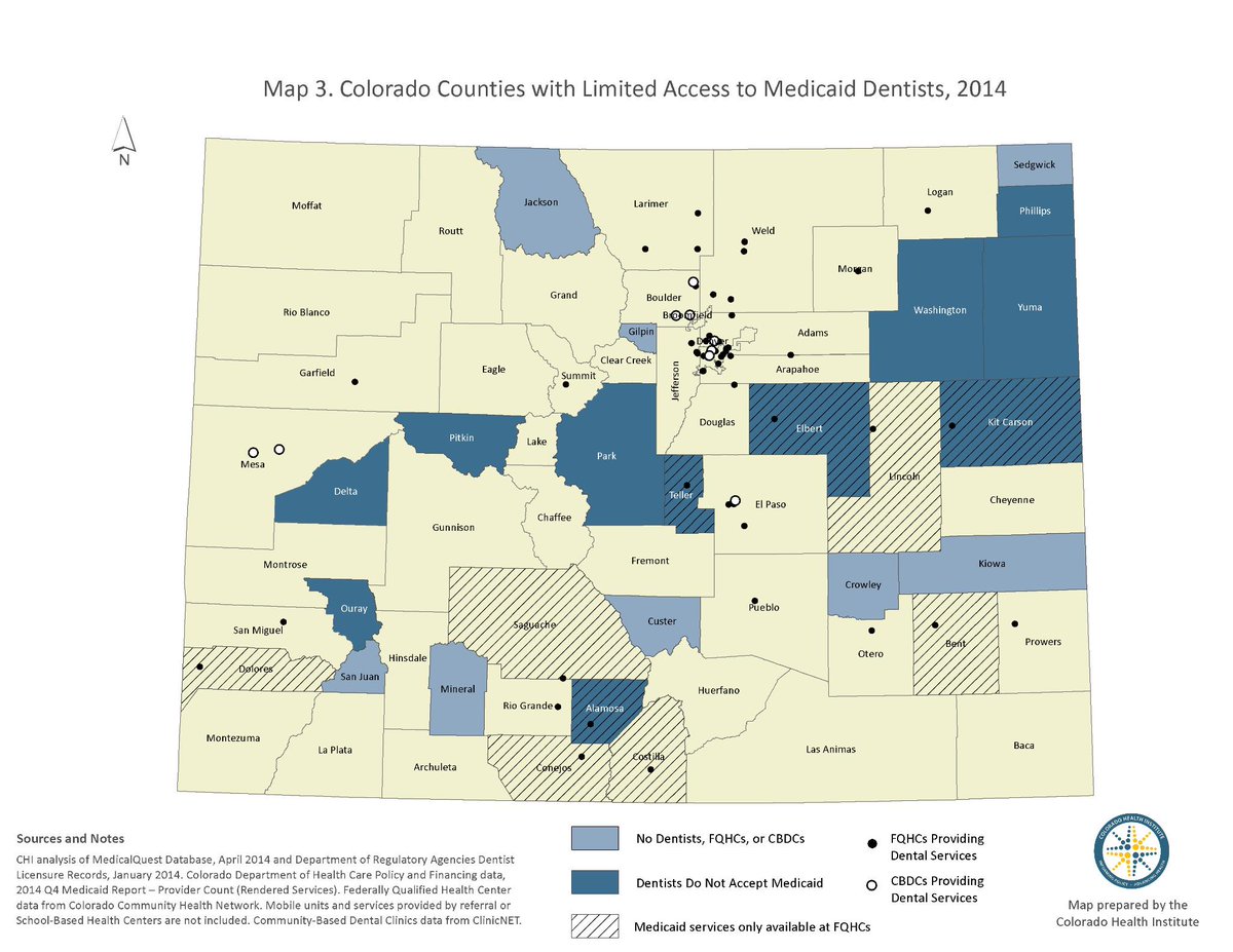 CHI_HannahW's tweet photo. 15 CO counties have no available Medicaid dental care. What about your county? Find out here: http://t.co/iirDkPWOLH http://t.co/hcJR4hIKGW