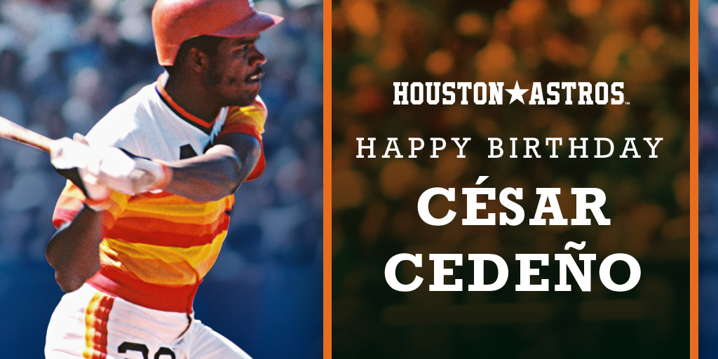 Happy birthday, César Cedeño! Please join us in wishing our Legend a very happy 64th birthday. 
