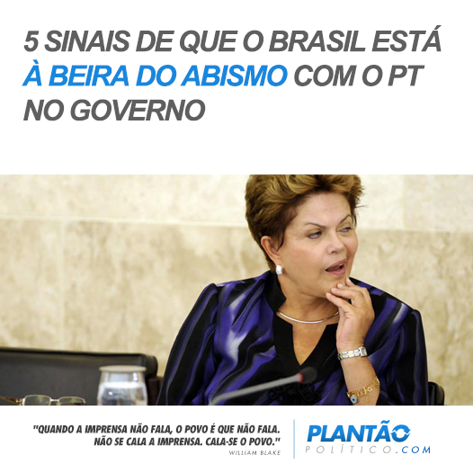 PlantaoPolitico's tweet photo. 5 sinais de que o Brasil está à beira do abismo com o PT no governo. http://t.co/QwTyyaDpcK http://t.co/GPFYd0sFC5