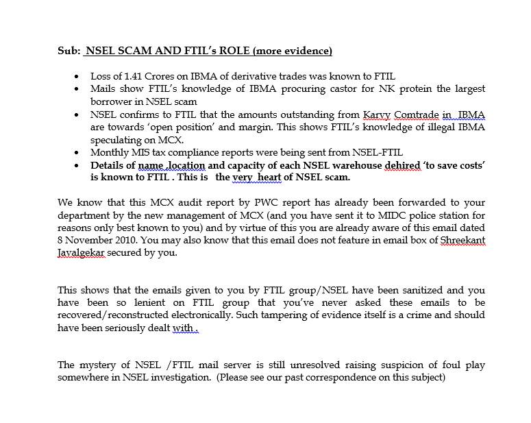 porus_singh's tweet photo. 2/3 NSEL SCAM AND FTIL’s ROLE (more evidence) @naara_nselrg @nselrecoverygrp @NSEL_SCAM @nselinvestor #fakefundrow http://t.co/jnCq8OAy5p