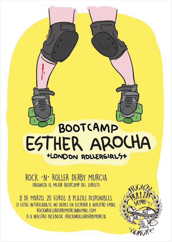 No paramos! Bootcamp en Murcia por <a href="/estherarocha/">esther arocha</a> de #londonRollerGirls #teamSpain Os animáis? Quedan algunas plazas!
