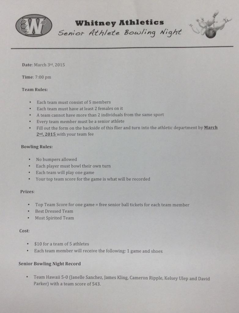 Whitney Athletics tweet media