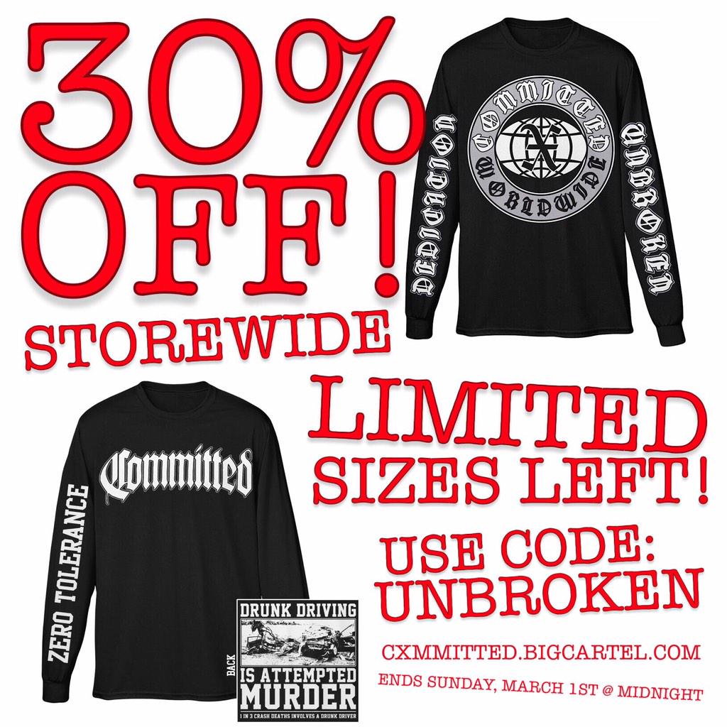 DON'T MISS OUT!!!! cxmmitted.bigcartel.com