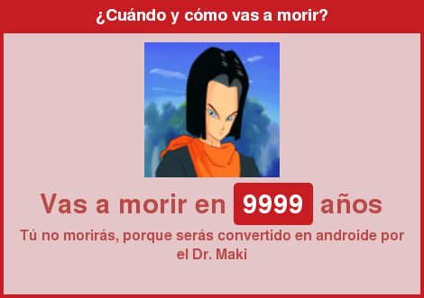 ChristianFlama's tweet photo. Tu no moriras, porque seras convertido en androide por el Dr. Maki --> Realiza tu test en: http://t.co/14Wc2Foqn4 http://t.co/zaSBYbRFQp