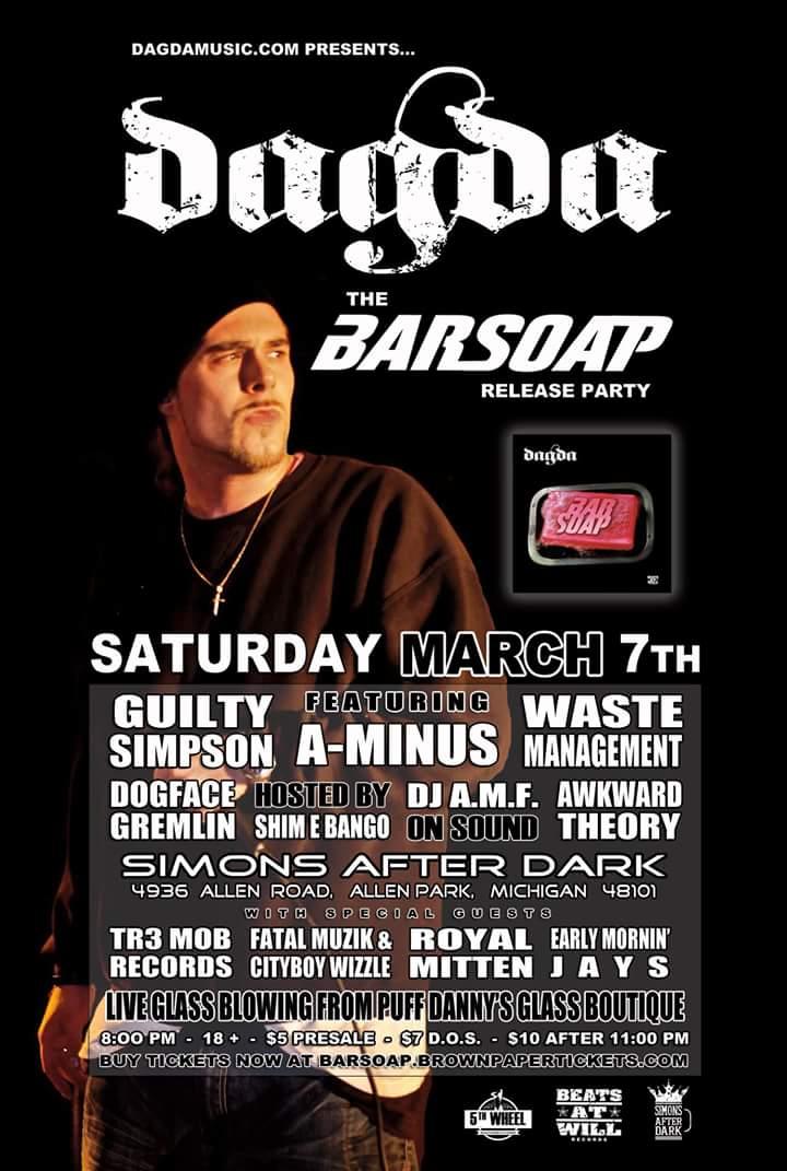 djamf's tweet photo. March 7th my homie @DagdaMusic will be having his record release party for "Bar Soap" at Simons After Dark! http://t.co/01bRBHw7A9