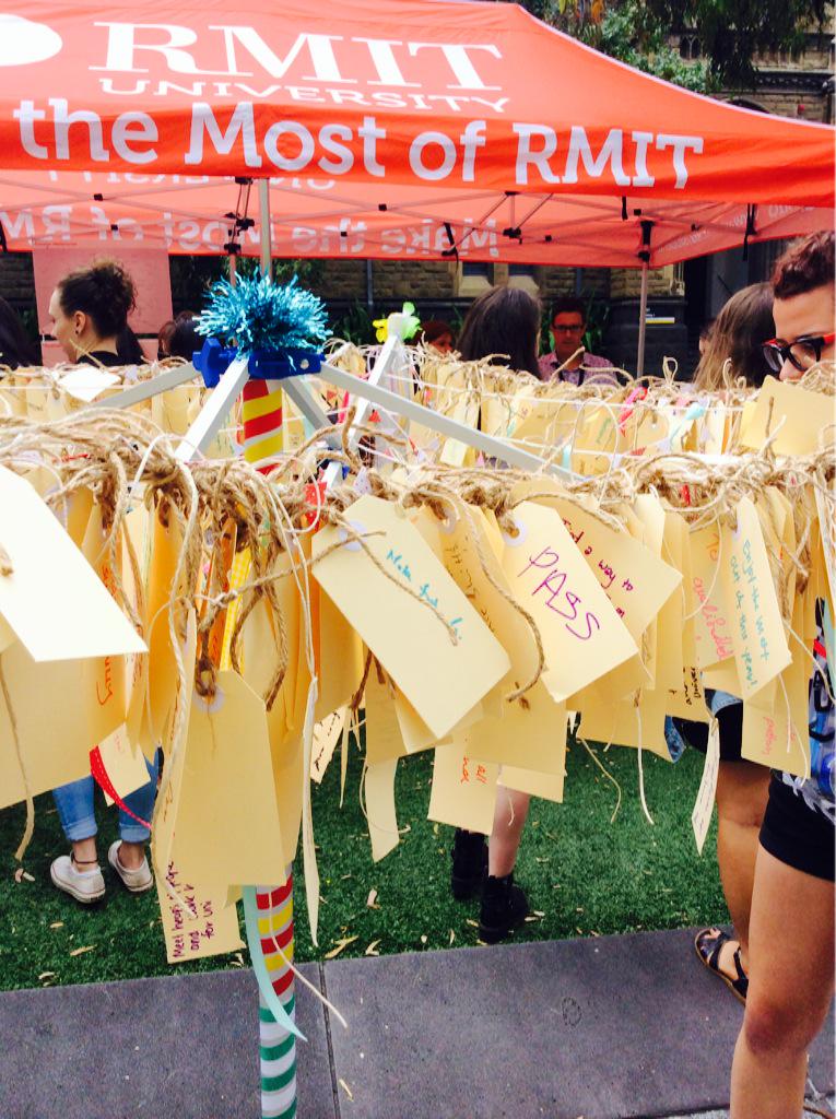 RMIT's tweet photo. Aiming high: student's semester hopes hanging on the goal pole! What will you achieve with RMIT? #RMITGetStarted http://t.co/NVcxgtG9T5