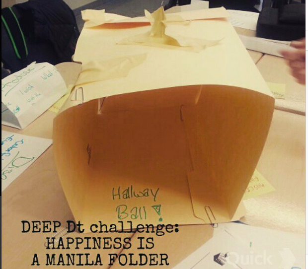 WickedDecent's tweet image. A little #edjoy in super keen Ss ideas: HMW increase happiness at Mt. Blue Campus using manila folder &amp;amp; paper clips?