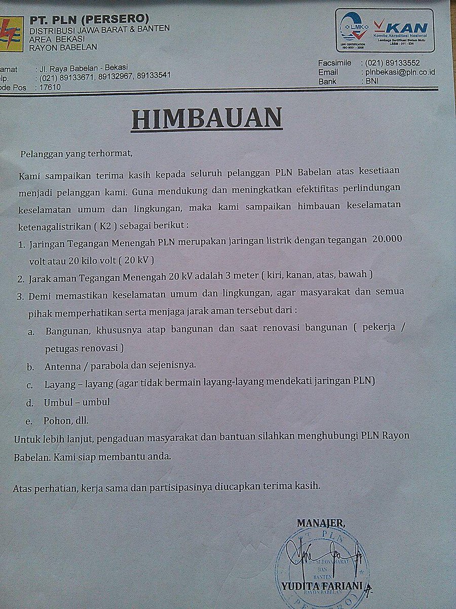 plnbabelan's tweet photo. Himbauan kpda pelanggan http://t.co/DXB0kRD6zb